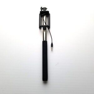 Selfie Stick Black Extendable 35 inch Wired 3.5mm Travel Essential Phone Holder